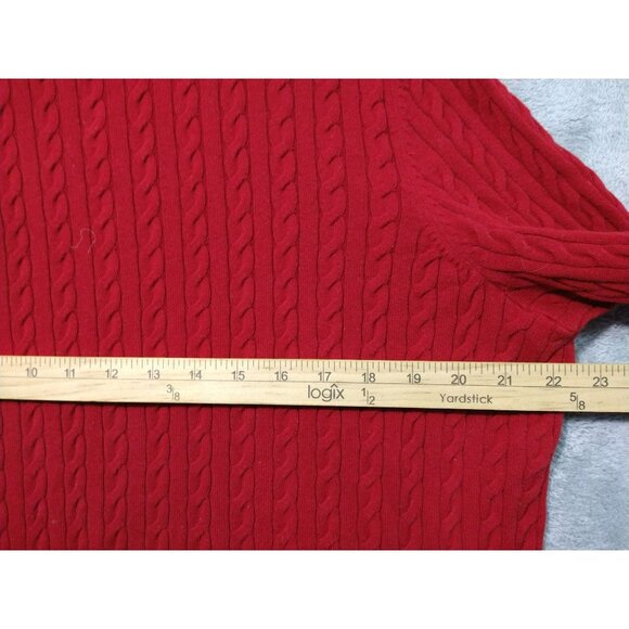 Talbots Sweater Womens 1X Cotton Pullover Turtleneck Cable Neck Lot of 2 - Picture 4 of 7